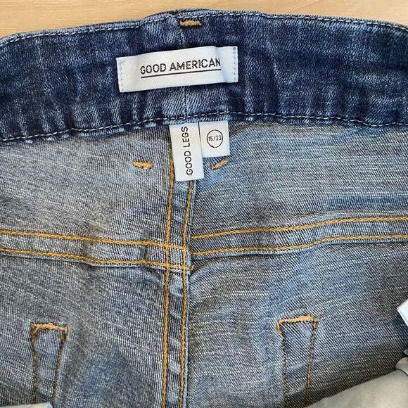 Good American Good Legs High Rise Stretch Blue 089 Jeans. Size 15/33 - Picture 12 of 13